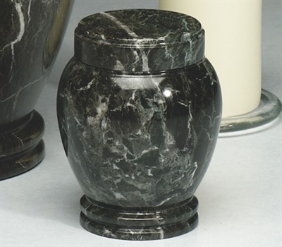 Dark Green Marble Pet Urn