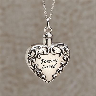 Forever Loved Heart Cremation Jewelry