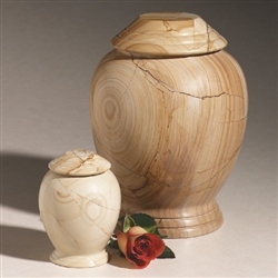 Liang Teakwood Marble Urn