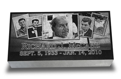 Collage of Memories Laser Engraved Grave Marker