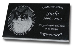 Standard laser engraved pet headstones