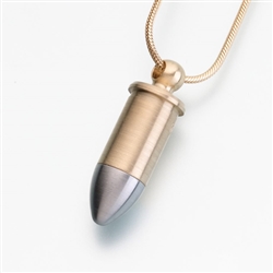 Bronze Bullet Cremation Pendant