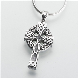 Silver Celtic Cross Cremation Pendant