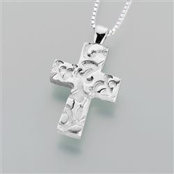 Pewter Filigree Cross Cremation Pendant