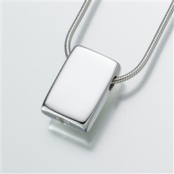 Silver Sliding Rectangle Cremation Jewelry