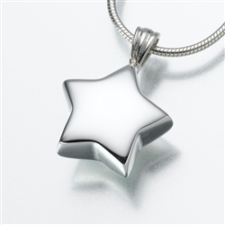 Silver Star Cremation Jewelry