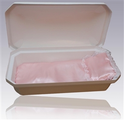 Standard Pet Casket in White/Pink