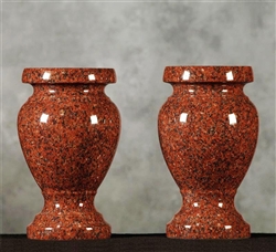 India Red Granite Vase