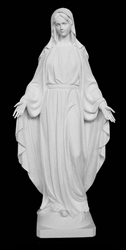 39" Our Lady of Grace Marble Statue