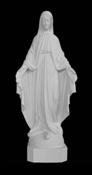 24" Our Lady of Grace Marble Statue