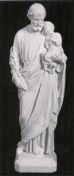 St. Joseph with Child Marble Statue