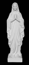 40" Our Lady of Lourdes Marble Statue