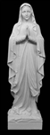 24" Our Lady of Lourdes Marble Statue