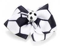 Soccer Back Hair Bow