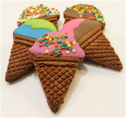 Ice Cream Cone Dog Cookies