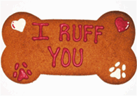 I Ruff You Dog Bone Treat Cookie