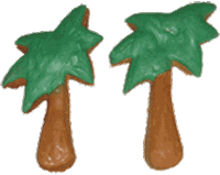Palm Tree Dog Cookies