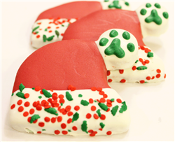 Santa Hat Dog Treats Cookies