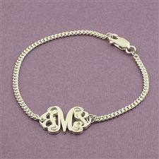 Flowing Script Monogram Bracelet