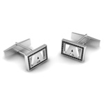 Initial Cuff Links with Diamonds