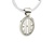 Pierced Oval Monogram Keychain in Block Style, Sterling Silver