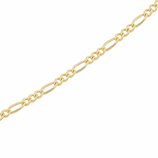 14K Gold 2mm Solid Figaro Necklace Chain