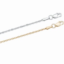 Cable Chain, 1.75 mm in 14K Yellow or White Gold