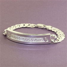 Gianni Name Chainf Bracelet, Pierced One Tone with Rectangle Face