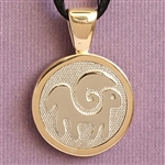Horoscope Symbol Pendant with Image, Two Tone