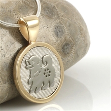 Chinese Zodiac Animal Pendant, Two Tone