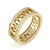 Roman Numeral Ring Rimmed with Diamonds, One Tone with Pierced Band