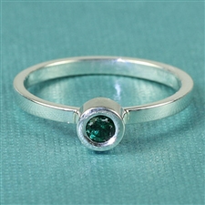 Mosaic Stacking Ring with Round 3mm Gem