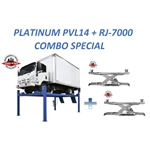 Atlas Platinum AP-PVL14 ALI Certified Commercial 14,000 LB 4-Post Lift & RJ7 COMBO