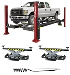 Challenger Lift 4015 Series AR4015EAO 15,000-lb. Alignment Lift Combo with Rolling Jacks & Airline Kit