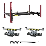 Challenger Lift 4015 Series AR4015EAX 15,000-lb. Alignment Lift Combo with Rolling Jacks & Airline Kit