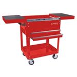 Compact Slide Top Utility Cart, Red