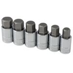 6-PC 1/2" DR SAE LARGE HEX BIT