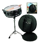 This Percussion kit includes: 
Snare Drum with Stand
Sticks
Carry Case