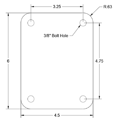 4.5" x 6.0" Cage Plates