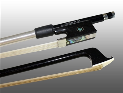VIOLIN BOW CARBON GRAPHITE, FULLY-LINED EBONY FROG, NICKEL WIRE GRIP