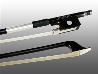 CELLO BOW CARBON COMPOSITE, HALF-LINED EBONY FROG,  NICKEL WIRE GRIP