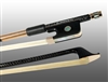 CELLO BOW BRAIDED CARBON FIBER ROUND, FULLY LINED EBONY FROG, 585 GOLD GRIP & TIP
