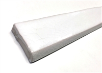 1.5x12 Bullnose White Crackled Ceramic Trim Tile