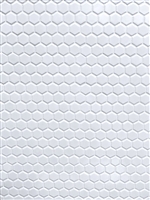 1" White Glossy Hexagon Porcelain Mosaic Floor and Wall Tile