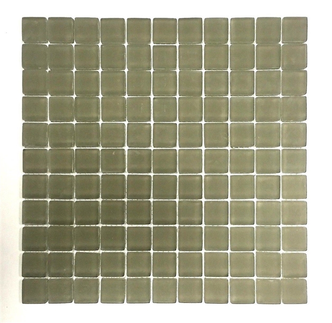 1"x1" Sierra Glass Mosaic Tile Matte Frosted