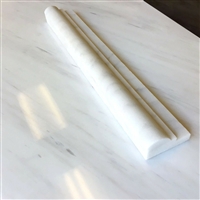 2X12 White Carrara Ogee Chair Rail Profile Molding Wall Trim Tile