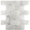 Carrara 2X4 Wavy Honed Marble Mosaic Wall Backsplash Tile