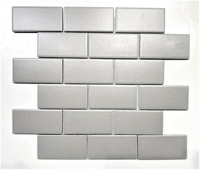 2x4 Gray Matte Subway Ceramic Tile