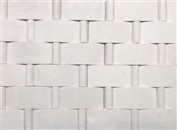 Champagne Limestone Fences 2x4 Wavy with insert Mosaic Wall Tile