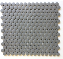 Penny Round 3/4" unglazed Matte Iron Porcelain Mosaic Wall Floor Tile